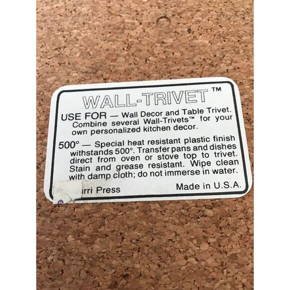 Vintage 1970's Artichoke Wall-Trivet Potpourri Press Kitchen Décor Made In U.S.A - Picture 4 of 4